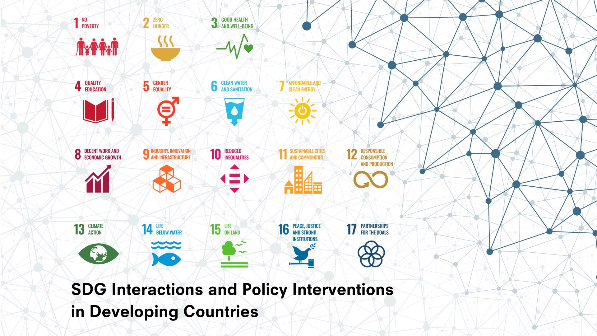a banner with icons of SDG